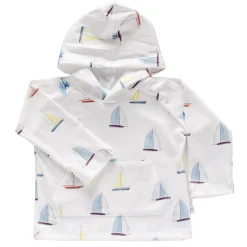 Jennifer Ann Organic Pocket Hoodie - Sailboats Sale