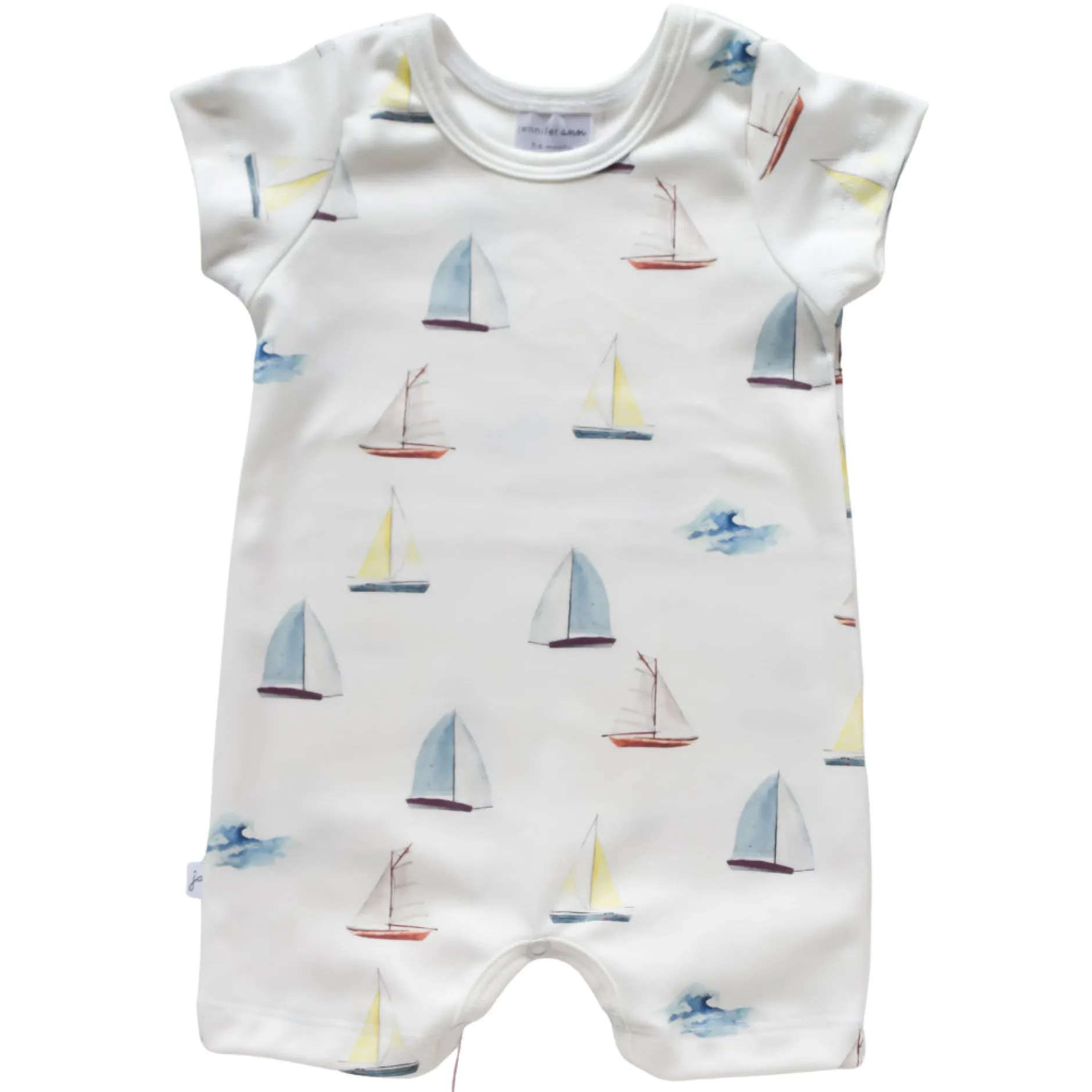 Jennifer Ann Sailboats Organic Romper Fashion