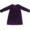 Kidential Natural Dye Long Sleeve Knit Dress, Eggplant Fashion