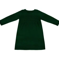 Kidential Natural Dye- Long Sleeve Knit Dress, Hunter Green Discount
