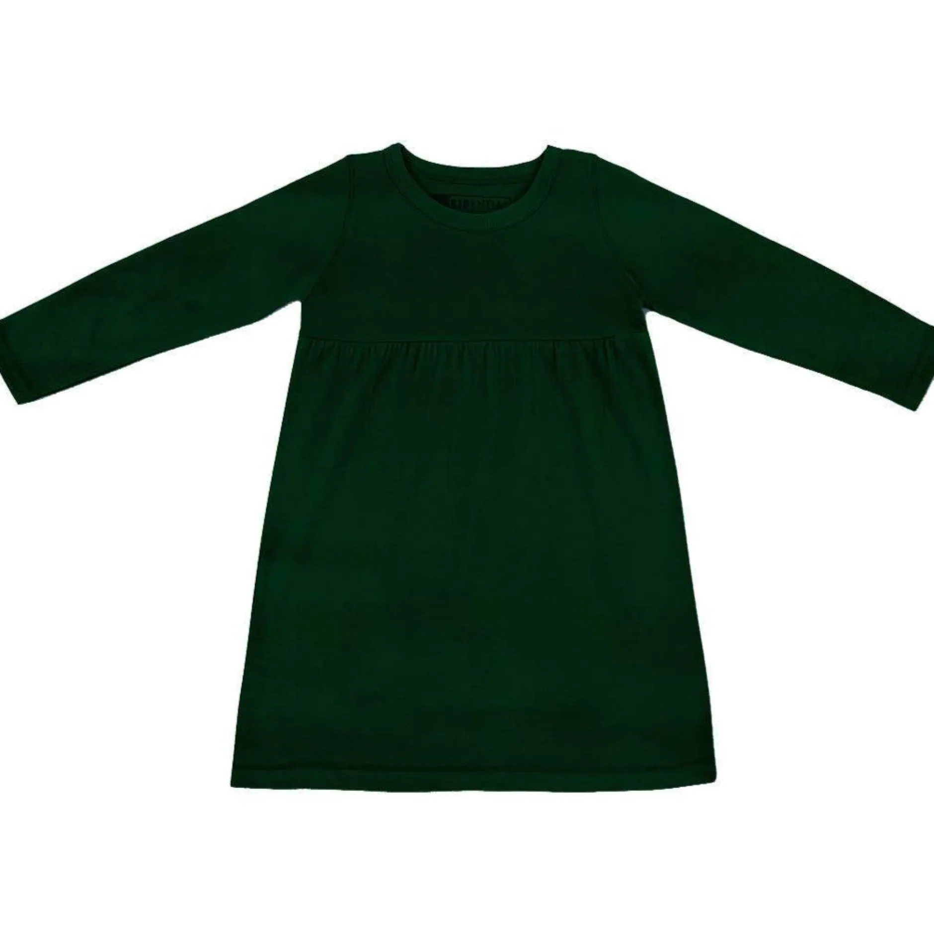Kidential Natural Dye- Long Sleeve Knit Dress, Hunter Green Discount
