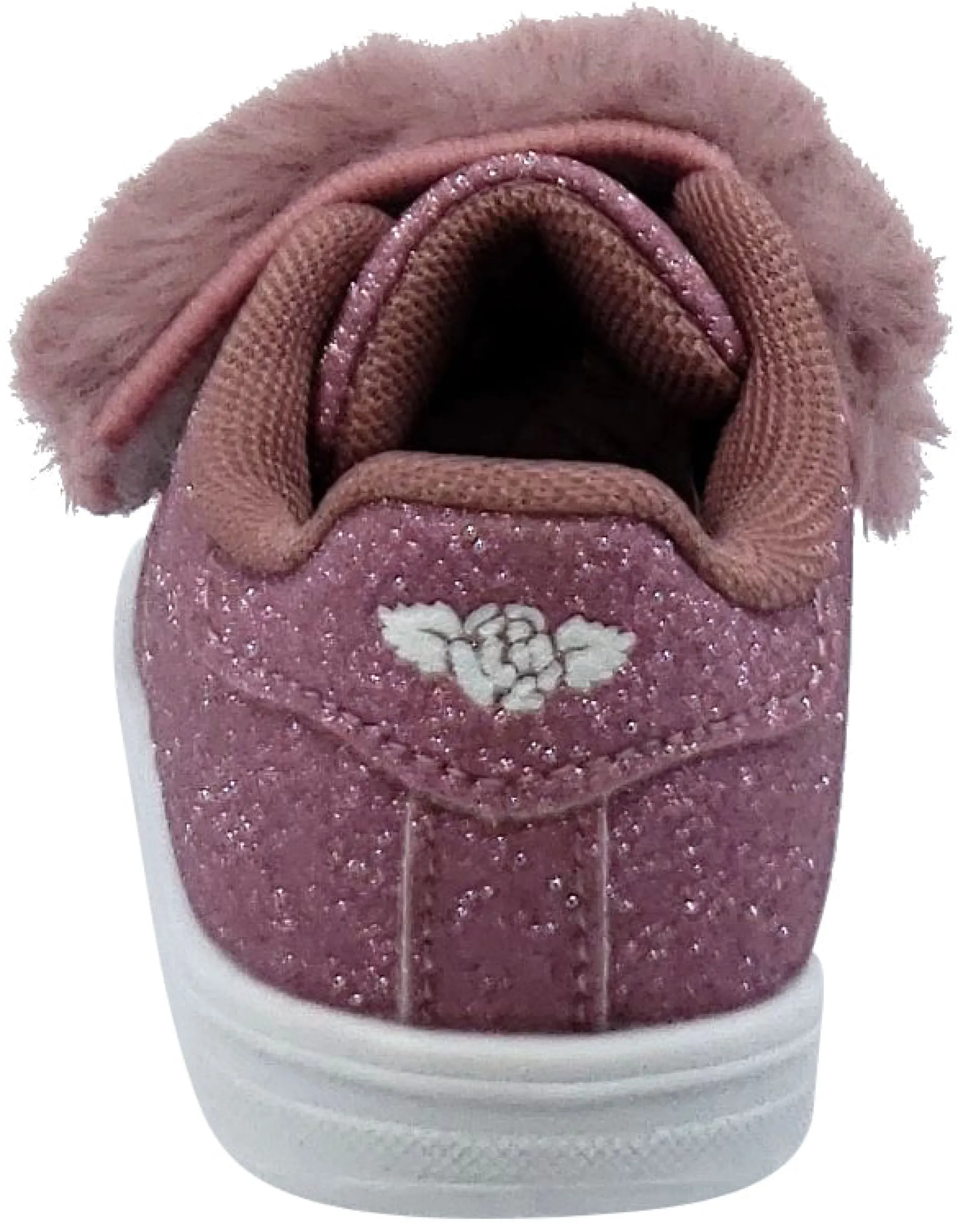 Lelli Kelly Girl's Pink Sparkle Hook and Loop Faux Fur Sneakers Online