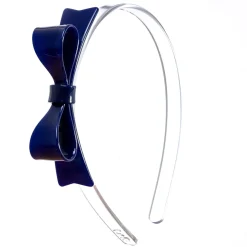 Lilies & Roses NY Bow Tie Navy Blue Headband Fashion