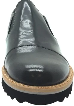Luccini Girl's Grey Patent Leather Platform Smoking Loafer Flats Best