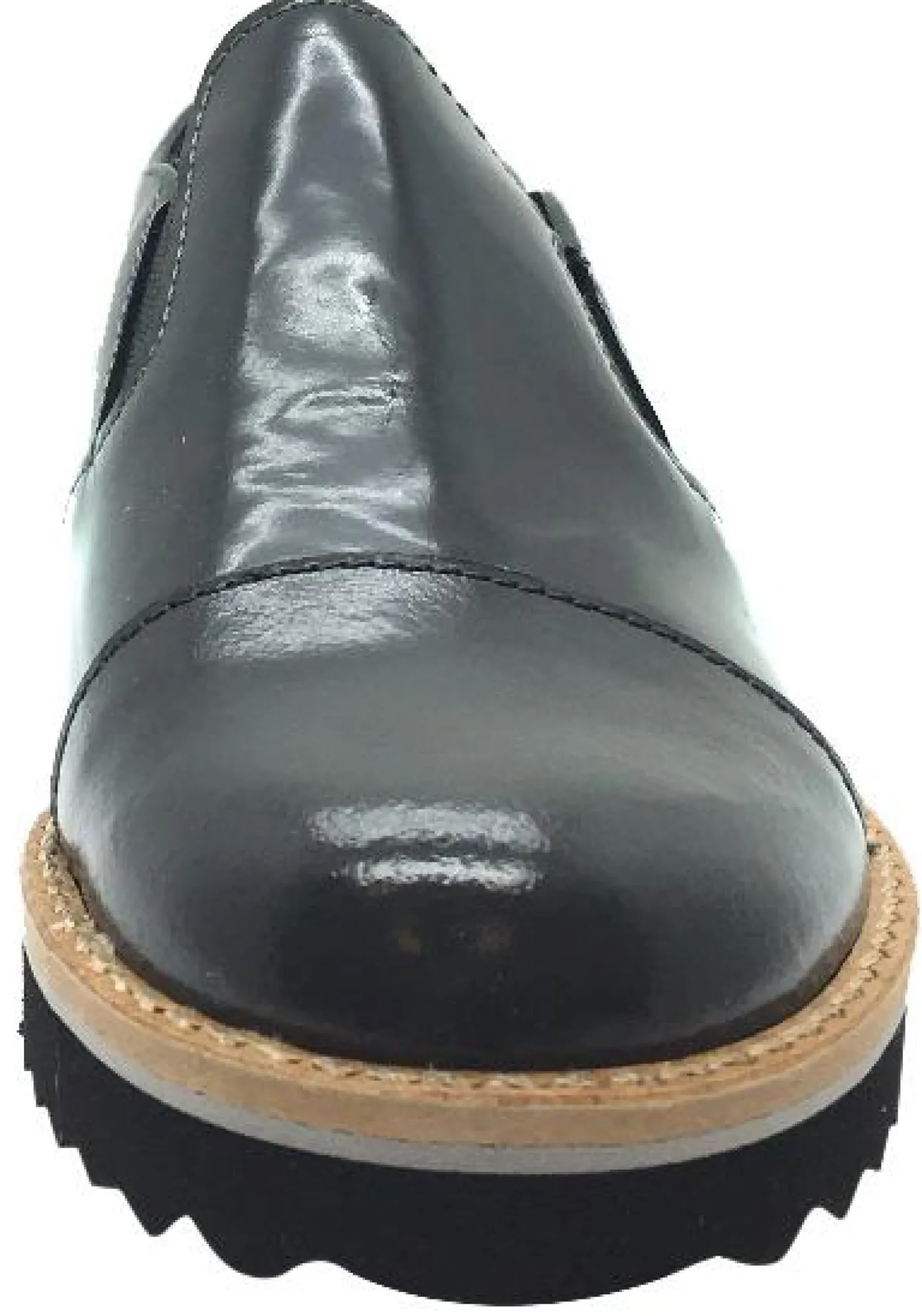 Luccini Girl's Grey Patent Leather Platform Smoking Loafer Flats Best
