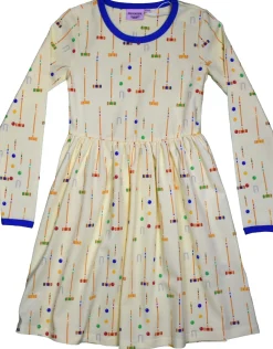 Moromini 939 Croquet Long Sleeve Twirly Dress Hot