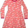 Moromini 945 Pink Duck Long Sleeve Twirly Dress Best