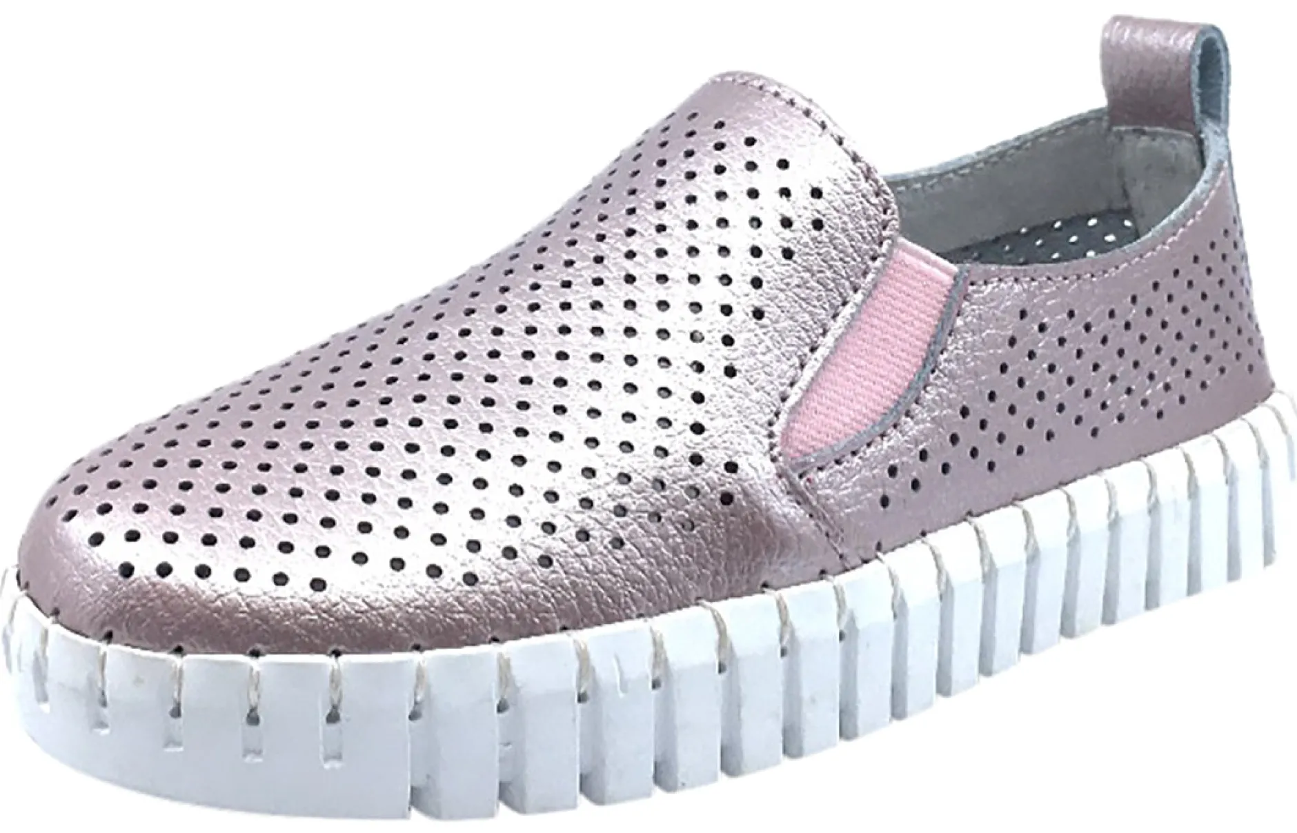 My Brooklyn Girl's Metallic Pink Leather Coney Island Sneaker Online