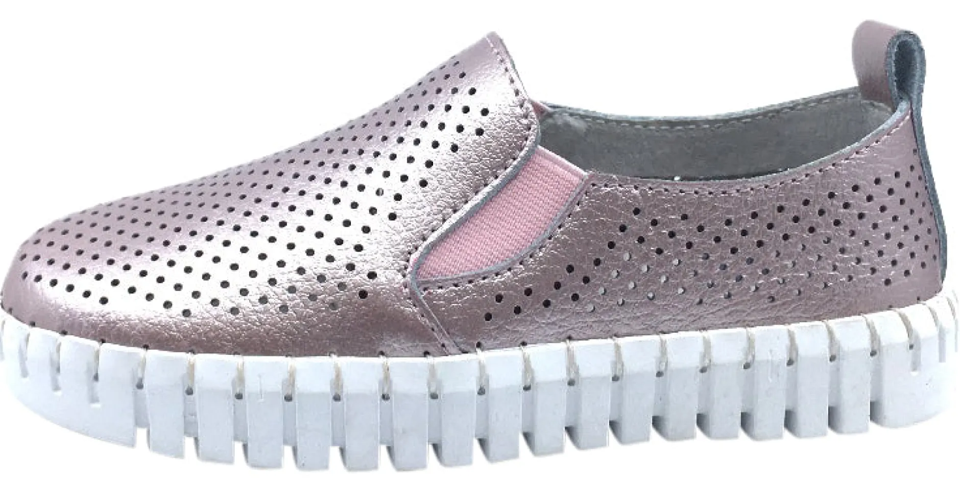 My Brooklyn Girl's Metallic Pink Leather Coney Island Sneaker Online