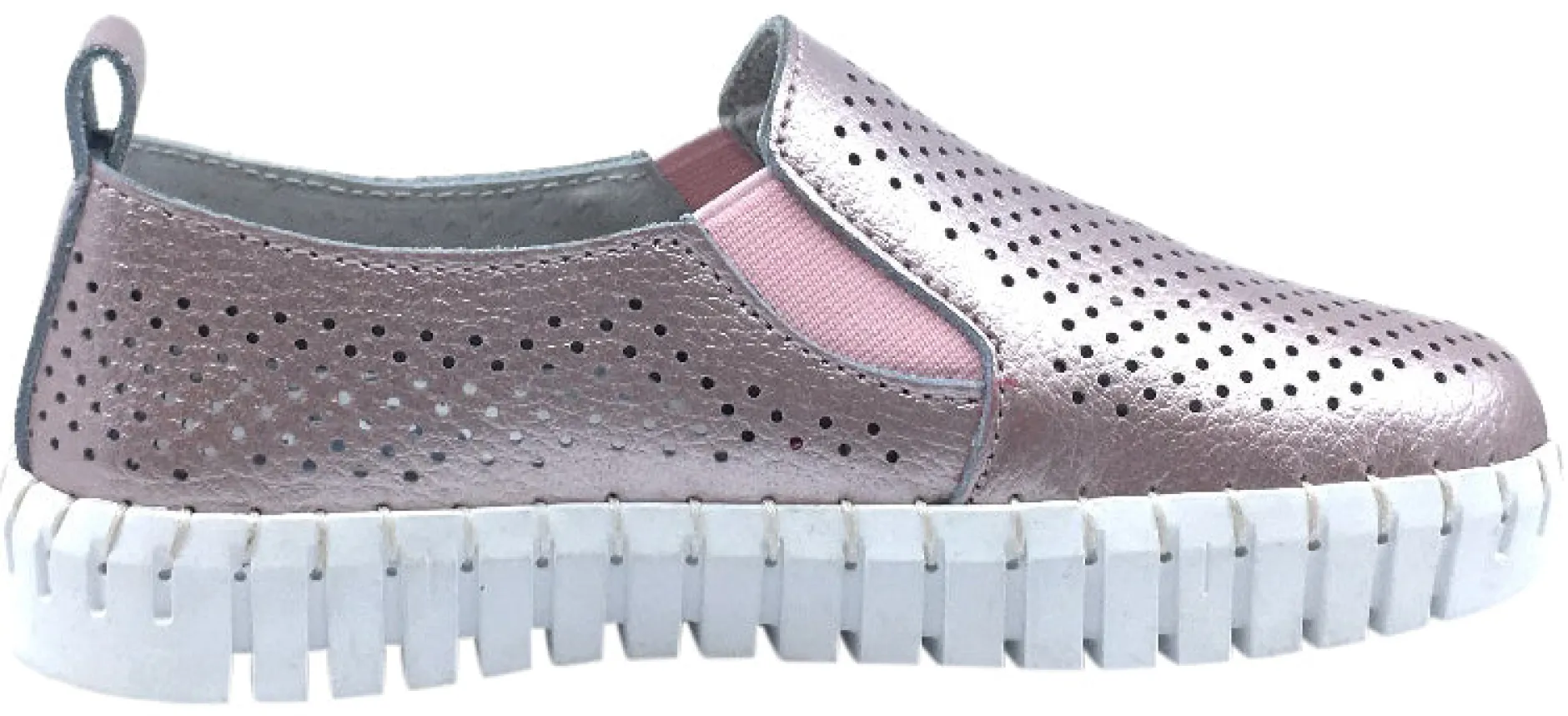 My Brooklyn Girl's Metallic Pink Leather Coney Island Sneaker Online