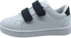 My Brooklyn The Original Boy's and Girl's Sneaker in White with Black Double Straps Discount