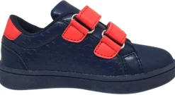 My Brooklyn The Original Boy's and Girl's Sneaker in Navy Blue with Red Double Straps New