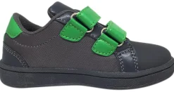 My Brooklyn The Original Boy's and Girl's Sneaker in Grey with Green Double Straps Sale