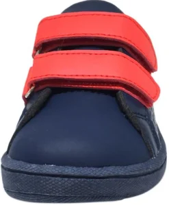 My Brooklyn The Original Boy's and Girl's Sneaker in Navy Blue with Red Double Straps New