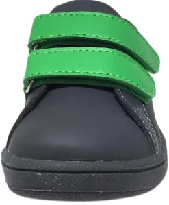 My Brooklyn The Original Boy's and Girl's Sneaker in Grey with Green Double Straps Sale