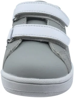 My Brooklyn The Original Boy's and Girl's Sneaker in Grey with White Double Straps Sale