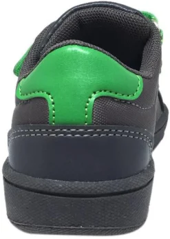 My Brooklyn The Original Boy's and Girl's Sneaker in Grey with Green Double Straps Sale