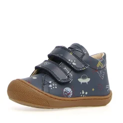 Naturino Boy's & Girl's Cocoon Vl Calf Natural Space Sneakers - Indigo Fashion