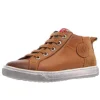 Naturino Boy's Life High Top Nappa/Suede Sneakers, Cognac Fashion