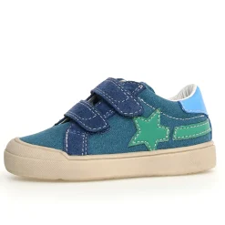 Naturino Boy's Singery Low Vl Casual Shoes - Jeans / Green Clearance