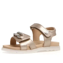 Naturino Galson Girl's Sandals - Metallic Pebbled Cipria Sale