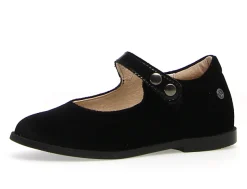 Naturino Girl's Calen Velvet Flat Shoes - Black Clearance