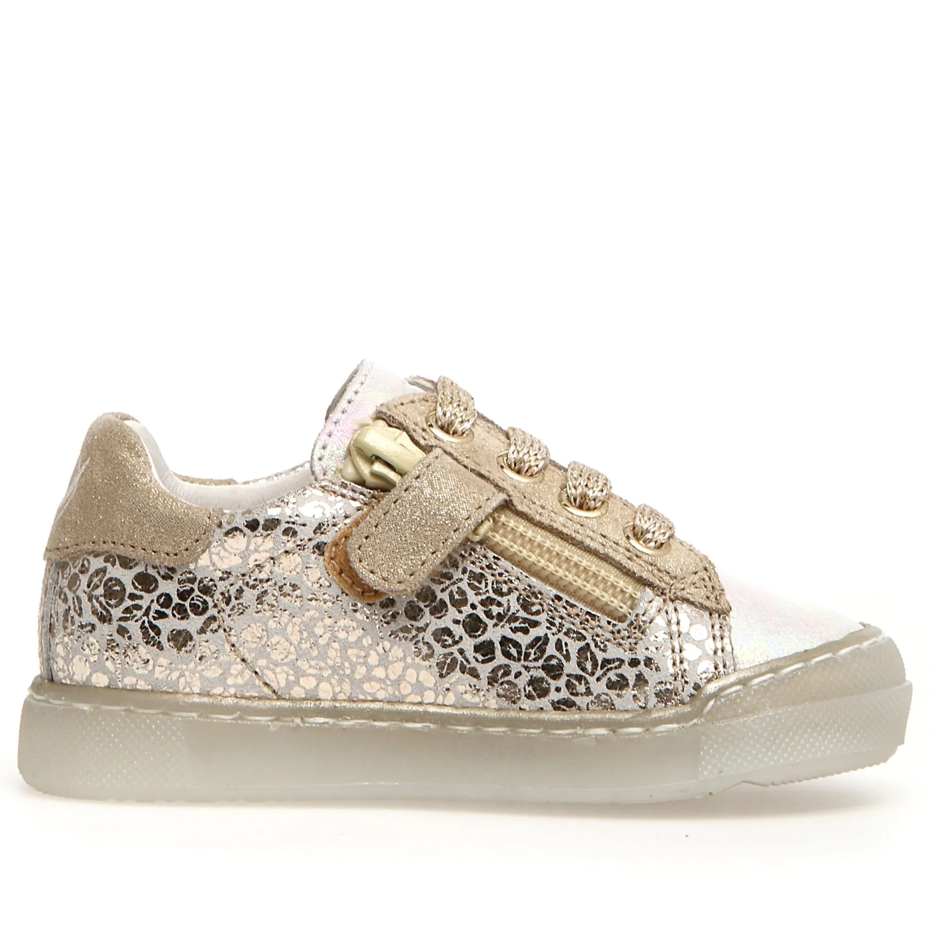 Naturino Girl's Eindhoven Sneakers, White-Platinum Best