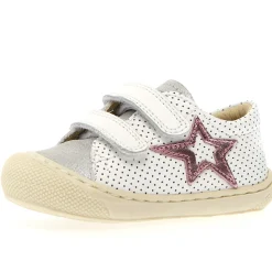 Naturino Girl's Kolde Low Vl Casual Shoes - White / Silver / Pink Clearance
