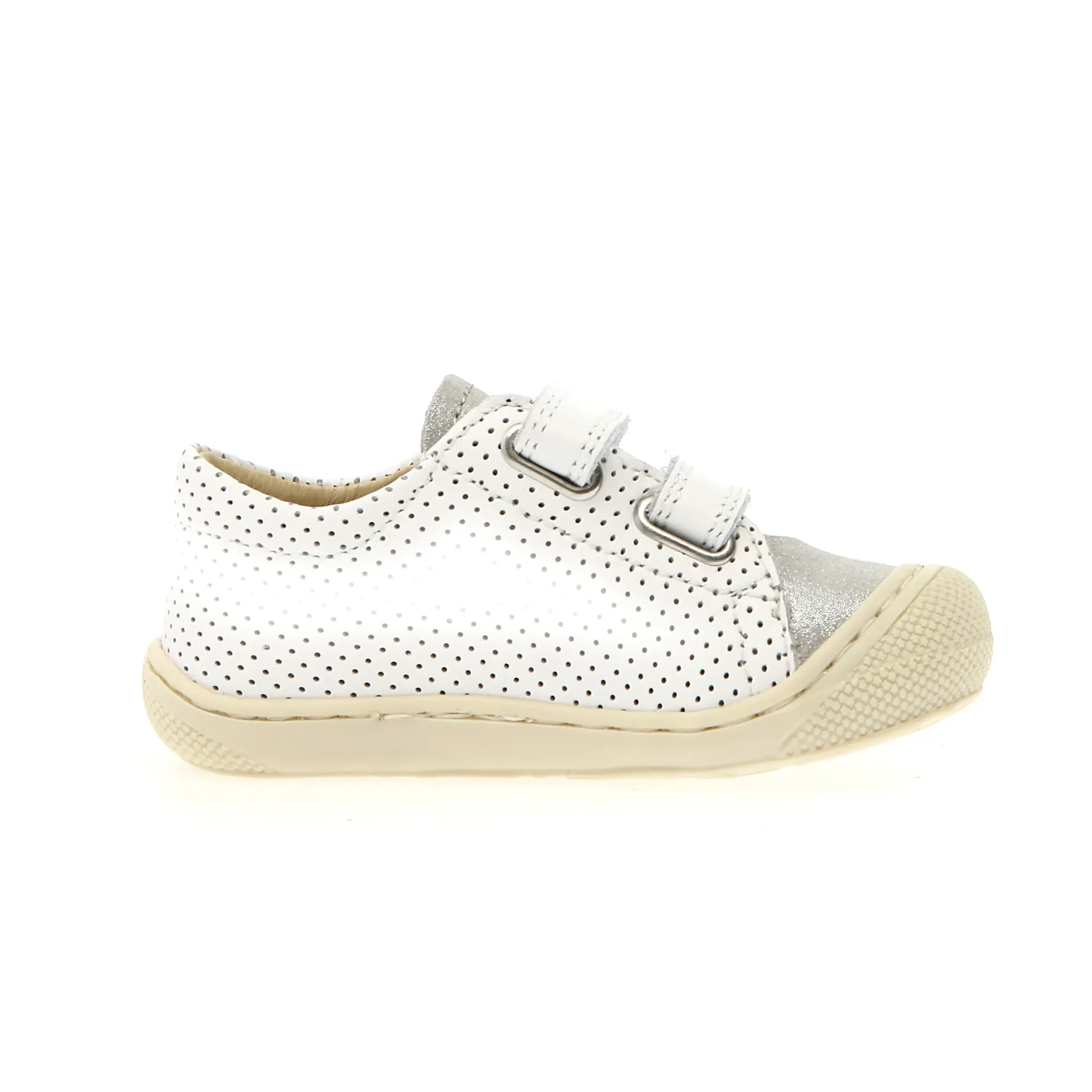 Naturino Girl's Kolde Low Vl Casual Shoes - White / Silver / Pink Clearance