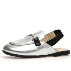 Naturino Girl's Mestre Sling Backs - Silver/Black Best