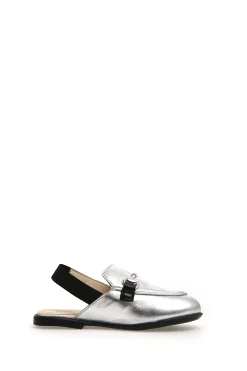 Naturino Girl's Mestre Sling Backs - Silver/Black Best