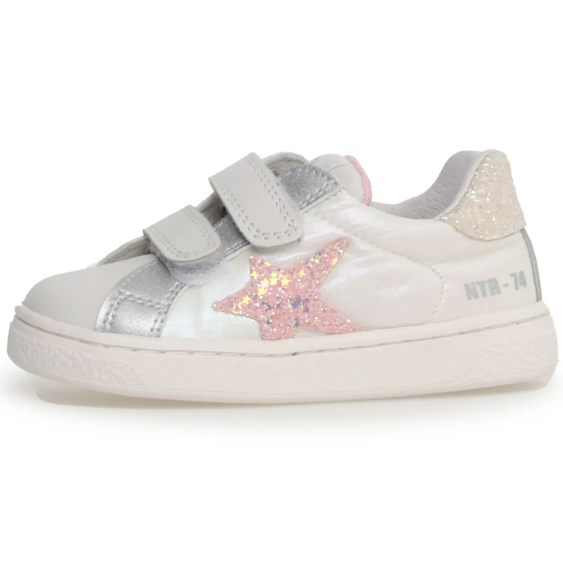 Naturino Girl's Pinn Vl Casual Shoes - White / Pink New