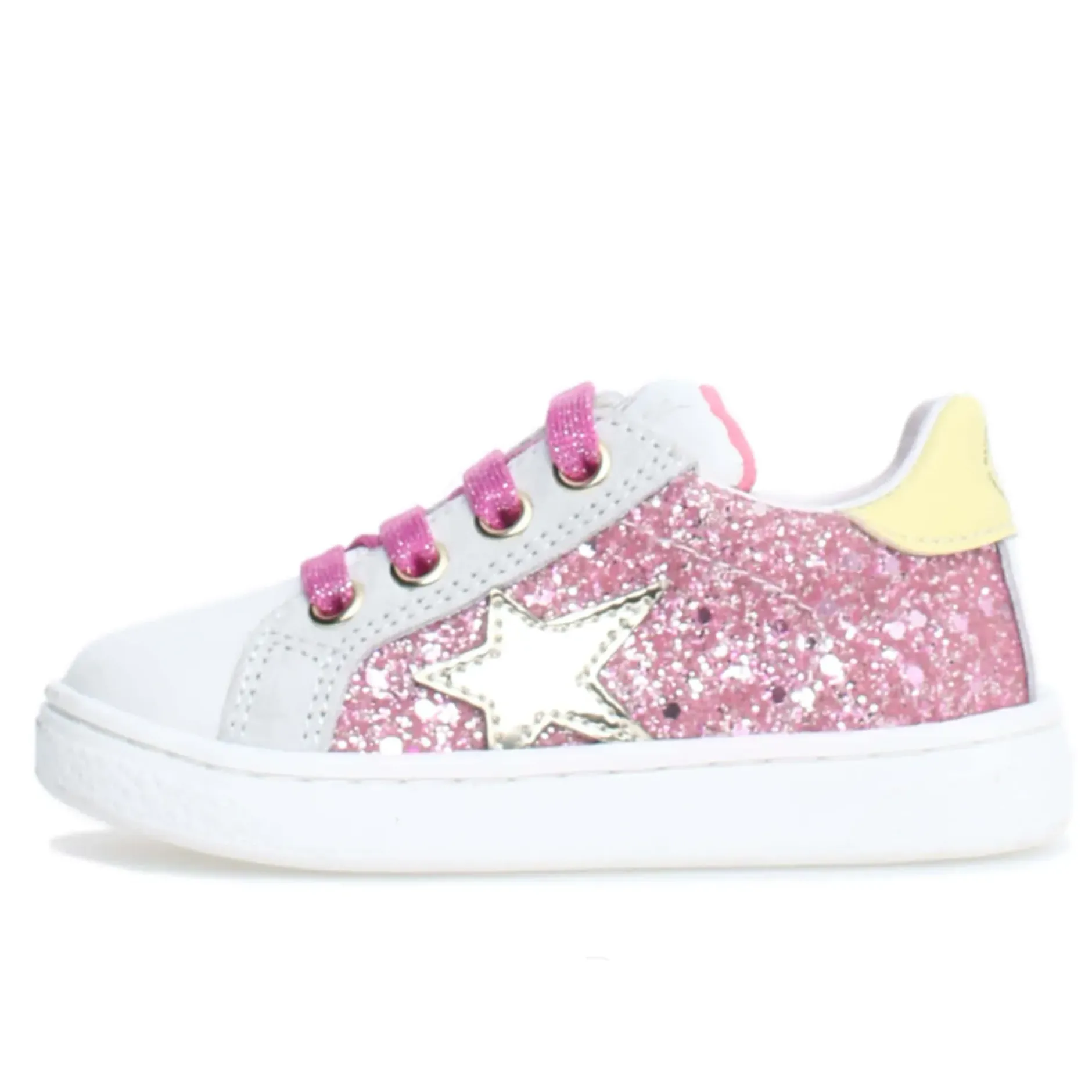 Naturino Girl's Pinn Zip Casual Shoes - White/Fuchsia/Paglia Best