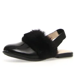 Naturino Girl's Toocuutie Faux Fur Slides - Black Sale