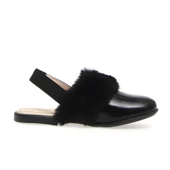 Naturino Girl's Toocuutie Faux Fur Slides - Black Sale