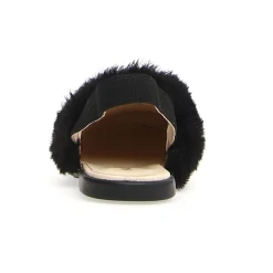 Naturino Girl's Toocuutie Faux Fur Slides - Black Sale
