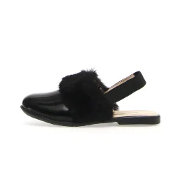 Naturino Girl's Toocuutie Faux Fur Slides - Black Sale