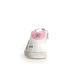 Naturino Pinn High Zip Girl's Casual Shoes - White/Platinum Best