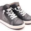 Old Soles Boy's 1000 Brigade High Top Casual Shoes - Navy / Dusty Blue / White Navy Sole Fashion