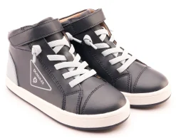 Old Soles Boy's 1000 Brigade High Top Casual Shoes - Navy / Dusty Blue / White Navy Sole Fashion