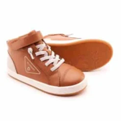 Old Soles Boy's 1000 Brigade High Top Casual Shoes - Tan/Gris Best