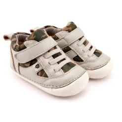 Old Soles Boy's 4047 Bru Pave Shoe - Gris/Army Green/Light Grey Clearance