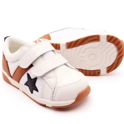 Old Soles Boy's 2111 Fresh Tracks Casual Shoes - Snow / Tan / Navy / White Gum Sole Fashion