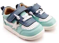Old Soles Boy's & Girl's 8031 Ground Work Sneakers - Jade/Snow/Indigo Fashion