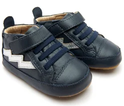 Old Soles Boy's & Girl's 0052R Bolted Baby Sneakers - Navy/Silver Outlet