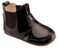 Old Soles Boy's & Girl's 188R Bambini Local Boots/Dress Shoes - Black Patent / Black Hot
