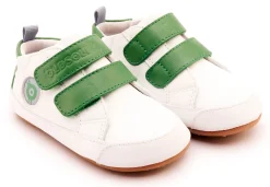 Old Soles Boy's & Girl's 0079RT Badge Bub Casual Shoes - Snow / Green Fashion