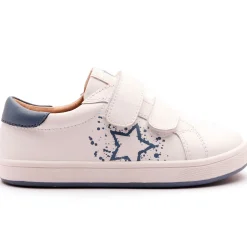 Old Soles Boy's and Girl's Low Splash Casual Shoes - Snow / Indigo / White Indigo Fashion