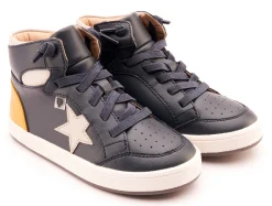 Old Soles Boy's and Girl's 1002 Star Tracker Casual Shoes - Navy / Gris / Yema / White Grey Sole New