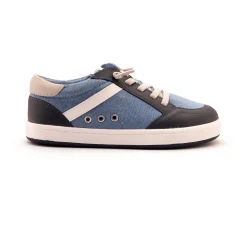 Old Soles Boy's and GIrl's Jet Casual Shoes - Light Denim Canvas / Navy / Snow Best
